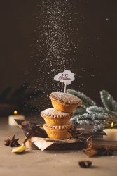 Mince Pies Sprinkled With Icing Sugar